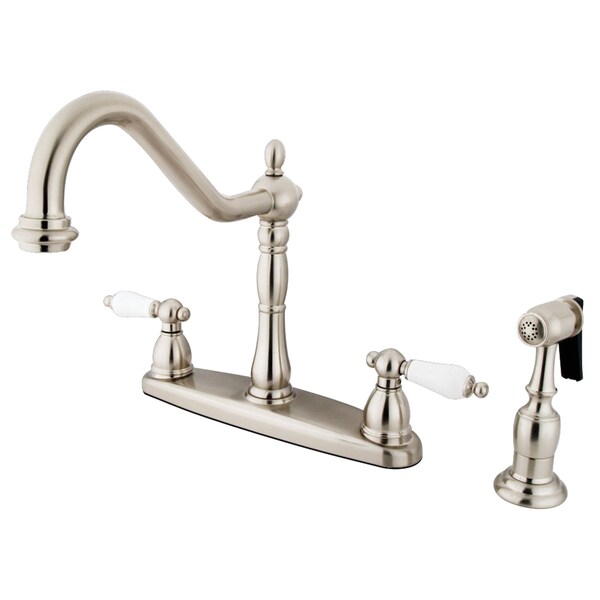 Heritage Centerset Kitchen Faucet, Brushed Nickel